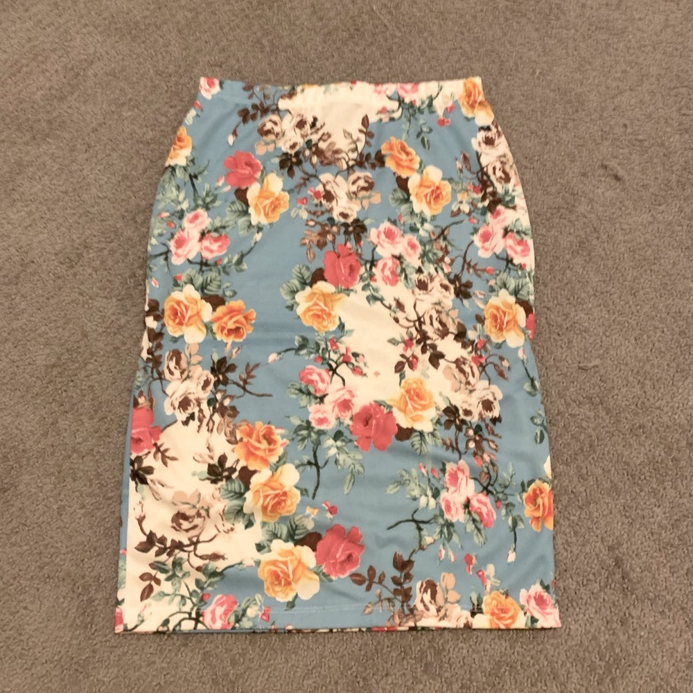 Floral Pencil Skirt